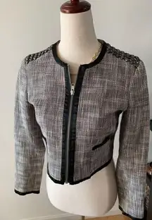 H&M blazer short size 6 fancy trendy gray