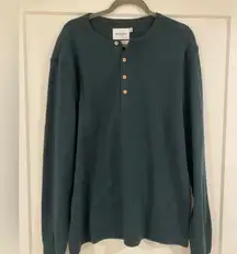 Dark Green Henley Top