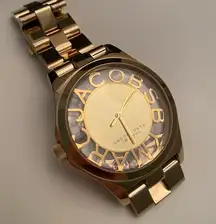 New in box Marc by Marc Jacobs gold link watch