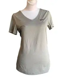 Nike  Pro women's size medium grey v neck shirt