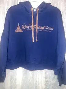Disney Parks Walt Disney World Semi-Crop Pullover Hoodie 50th XL