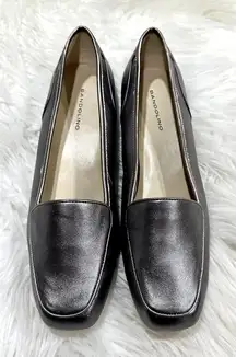 Bandolino Metallic Faux Leather Loafers Sz 9.5