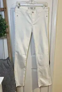 Abercrombie & Fitch Skinny Bootcut White Jeans