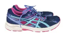 Asics Gel Contend 3 Running Shoes Athletic T5F9N Women's‎ Size 10 Blue with Pink