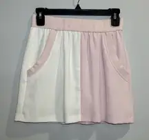 Amanda‎ Uprichard Frankie Mini Skirt Size XS Revolve Pink And White Side Pockets