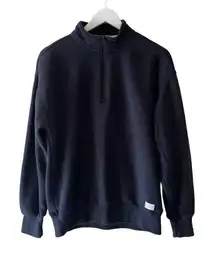 Holister Black oversized zip up pullover unisex sweatshirt SZ M