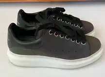 Alexander McQueen Oversized Sneakers in Gray Iridescent Women’s Size 38.5/8.5