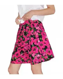 ZARA Women's Pink Floral High Waisted Bermuda Shorts XS