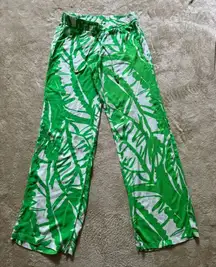 Lilly Pulitzer‎ Women's Rayon Palazzo Boom Boom Tropical Wide Leg Pants Sz Xs