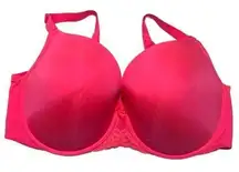 Torrid  Curve 42 DDD hot pink padded bra lined cute lace barbie