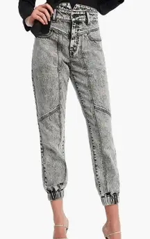 Bardot High Waist Acid Wash Jean 34