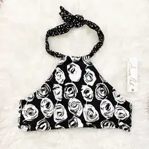 NWT  Floral Halter Bikini Top