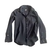 Faherty Organic Cotton Button Down Shirt Women's M Gauze Soft Lightweight Casual