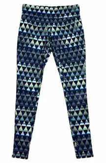 Mossimo Blue Geometric Leggings Size Small‎