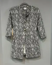 Cabi # 3034 Ponte‎ Knit Zig Zag Print Jacket, Women’s XS