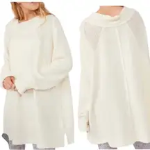 We The Free NWT Shes A Keeper Cozy Neutral Ribbed Funnel Neck Sweater Ivory XS
