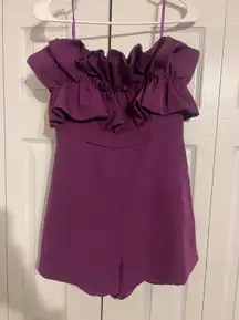 Purple Ruffle Romper