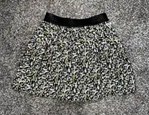 Retour Floral Ditsy Print Pleated Mini Skirt Geo Waistband Small