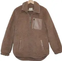 Womens Abercrombie & Fitch Soft A&F Brown Sherpa Fleece Teddy Jacket Size L NWT