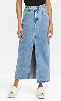 Universal Thread Ultra-High Rise Denim Maxi Skirt Size 8