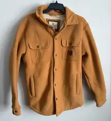 Yellowstone Tan Sherpa Lined Snap Button Peacoat Womens M Winter Outdoors