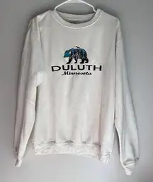 Minnesota Duluth Bear Embroidered Crewneck