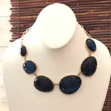 Charming Charlie Blue & Gold Tone Necklace