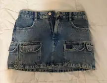 ZARA Jean Cargo Skirt Mini