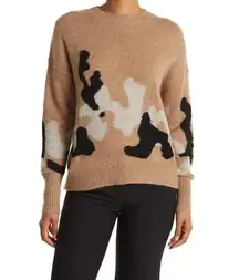 360 CASHMERE Leannah Printed Wool Blend Sweater