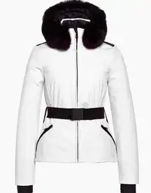 Goldbergh Hida Faux Fur Ski Jacket in White