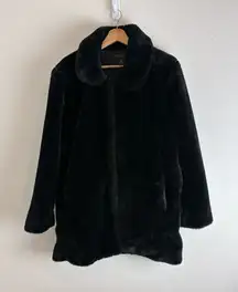 Rachel Zoe: Women's Black Faux Fur Coat