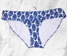Vineyard Vines Shell Flour Fold Over Blue Bikini Swimsuit Bottom Size S
