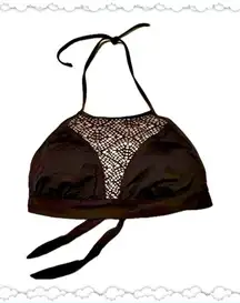 Mossimo bikini swim top - Large - black - lace netted area in front