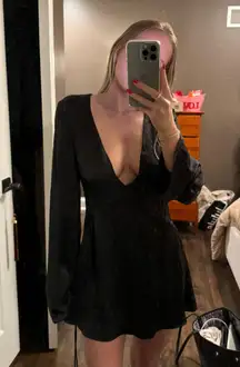 Black Silk Mini Dress