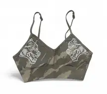 Darc Sport Wolves SHE Green Khaki Camo Sports Bra Size Medium