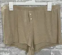 J. Crew Beige Ribbed PJ Shorts