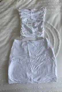 ZARA White Two Piece Set