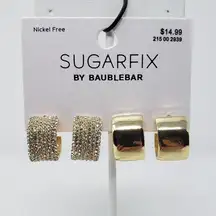 NWT Sugarfix by Baublebar 2 Pack Cuff Style Post Gold-Tone Earrings Women's