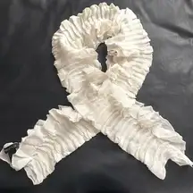 WHBM Ruffle Scarf with Silver thread