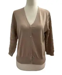 Grace Karin Brown 3/4 Sleeve Cardigan Women Size Medium NWT | 20-19