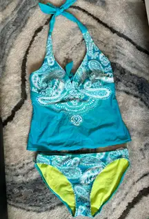 Athleta Tankini Two Piece Swim Set