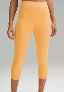 Lululemon Align HR Crop 21” Double Lined Nulu Size 14 🥭💭 Mango Dream 012-A