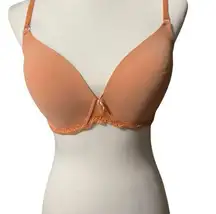 Victoria Secret's Peach Padded Lace Bra Size 34 D