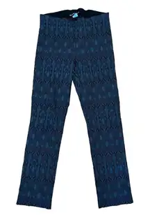 EQUESTRIAN Brand pull style straight leg pants Black w Gray‎ Graphic Size Small