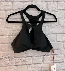 Nwt Red Carter  black Swim Top high neck key hole sz L