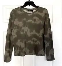 RDI Thermal Long Sleeve Top XS Camo Women Lounge Waffle Casual Olive Fall NWT