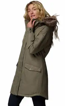 Women's Columbia Suttle Mountain Faux Fur Long Insulated Jacket NWT