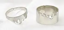 Silver Fire Flame Rings