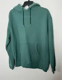 Glossier green/blue hoodie size medium