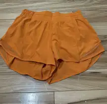 Lululemon Shorts Hotty Hot 4" 6 High-Rise Orange